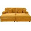 CENGHU 82 Inches Corduroy Sofa, Sectional Sofa, two Storage Feet +4 Throw Pillows, L Shaped Sofa Couches for Living Room, Office - 4 of 4
