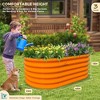 JUJABU 3-Pack Raised Garden Beds – 40"x24"x18" Oval Galvanized Planters for Veggies, Flowers & More - 2 of 4