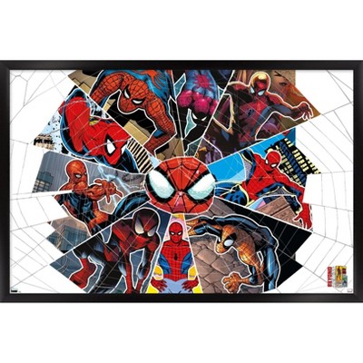 Trends International Marvel Spider-man: No Way Home - Costume Blend Framed  Wall Poster Prints Black Framed Version 22.375 X 34 : Target