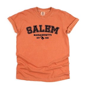 Simply Sage Market Women's Salem Massachusetts Short Sleeve Garment Dyed Tee - 1 of 4