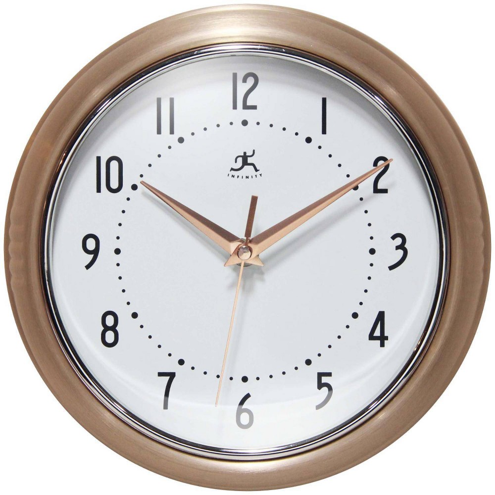 Photos - Wall Clock 9.5" Retro Round  Copper - Infinity Instruments