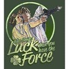 Juniors Womens Star Wars Luke St. Patrick's Day Who Needs Luck When You Have The Force Festival Muscle Tee - 2 of 4