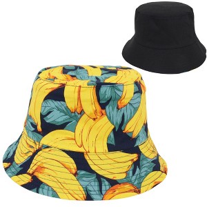 Anna-Kaci Fruit Print Bucket Hat Double-Side-Wear Reversible Fisherman Hats Summer Foldable Cap for Women - 1 of 4