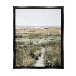 Stupell Industries Distant Shoreline Grassy Beach Path Cloudy Horizon - 1 of 4