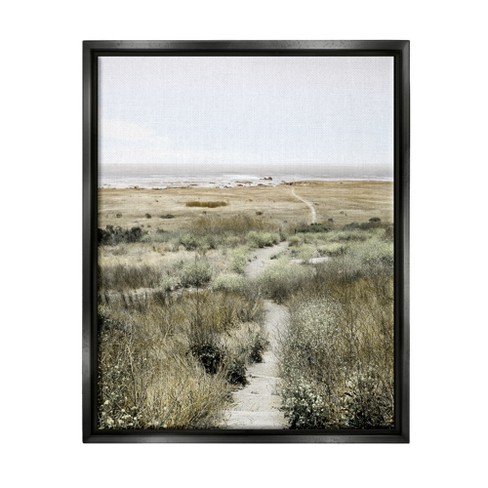 Stupell Industries Distant Shoreline Grassy Beach Path Cloudy Horizon - image 1 of 4