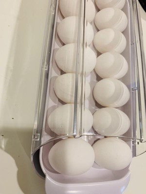 DEAYOU 60 Egg Drawer for Refrigerator, 2-Layer Stackable Egg Holder Storage  Container for Countertop, Large Capacity Plastic Fresh Egg Tray Dispenser