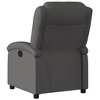 vidaXL Manual Recliner Chair, Adjustable Backrest/ Footrest, Gray Real Leather - 4 of 4