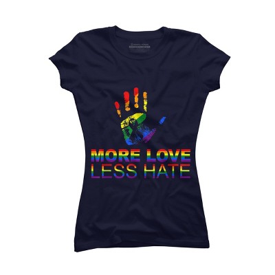 Design By Belugastore Humans More Love Pride Hand Print By Belugastore T-Shirt