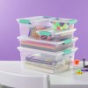 Sterilite Clip Box, Stackable Storage Bin with Latching Lid, Plastic Container to Organize Office, Crafts, Home, Clear Base and Lid - 4 of 4