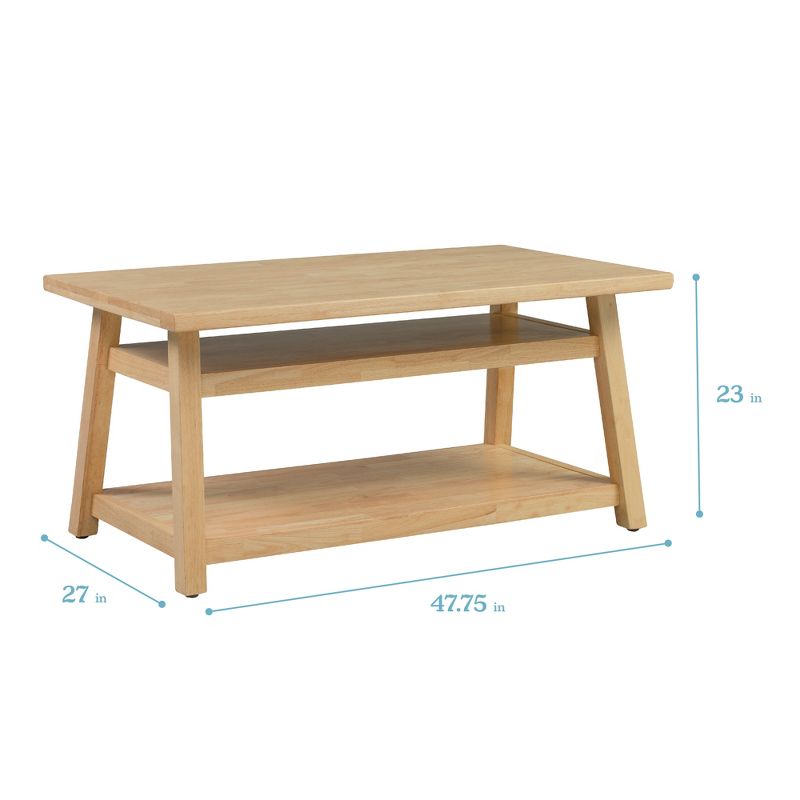 ECR4Kids Sit n' Stash Rectangular Table, Classroom Storage, Natural, 2 of 5
