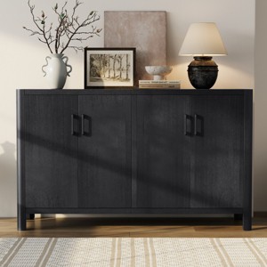 59'' Farmhouse Sideboard Cabinet with 4 Doors & Soft Close Hinges,Rustic Storage for Entryway or Dining Room-Baofuwish - 1 of 4