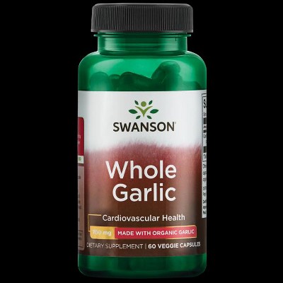 Swanson Whole Garlic - Made with Organic Garlic 700 mg 60 Veg Capsules.