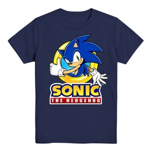 Boys Sonic The Hedgehog Shirt - Sonic, Tails, and Knuckles - The Hedgehog trio - Official Sega T-Shirt - 1 of 4