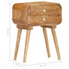 vidaXL Bedside Cabinet 16.9"x11.8"x22.8" Solid Mango Wood - 4 of 4