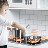 Kids Kitchen Playset, Wooden Play Kitchen, Wooden Chef Pretend Set with 20 PCS Accessories, Realistic Lights & Sounds, Ice Maker, White - 3 of 4