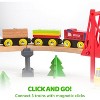 Joyfy 60PCS Wooden Train Track Set - Construction Express, Engineering Railway, Easter Birthday Toy Gift for Kids Toddlers Boys Girls 2-8 - 3 of 4