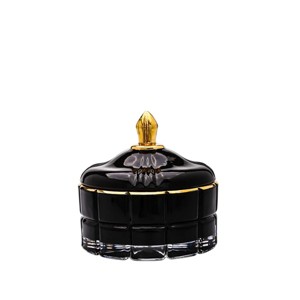 Slickblue Trendy Short Cube Facets Jewelry Jar – 2 Color Options - 1 of 3