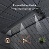 PURPLE LEAF Permanent Hardtop Gazebo Aluminum Frame Gazebo with Galvanized Steel Double Roof, UV-Resistant, Netting & Curtains included - Grey - 4 of 4