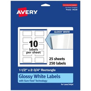 Avery Rectangle Labels with Sure Feed, 1.5" x 2.75" - 1 of 4