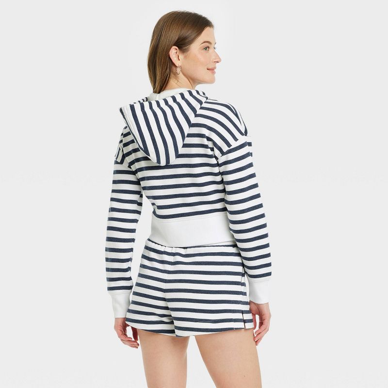 Women's Cropped Hooded Zip-Up Sweatshirt - Universal Thread™, 3 of 12