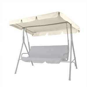 Yescom Replacement Swing Canopy UV30+ 180gsm Outdoor Porch Top Patio Seat Cover Beige - 1 of 4