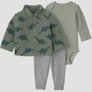Carter's Just One You® Baby Boys' 3pc Dinosaur Quarter Zip, Long