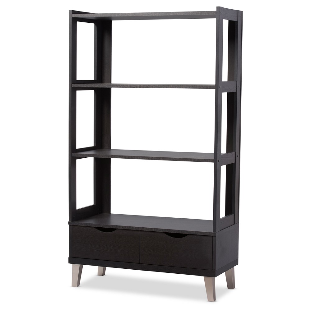Photos - Wall Shelf 62.4" 2 Drawers Kalien Modern and Contemporary Bookshelf with Display Shel