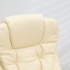 TiramisuBest High Back Vibration Massage Office Chair with 6 Points, Heated Reclining Beige PU Leather Chair with Armrest & Remote - 2 of 4