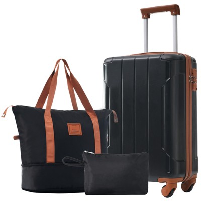 Cesicia 20" Hardshell Luggage Sets, 3 Piece Carry-on Suitcases with Wheels, TSA Lock Women