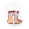 Allegra K Women's Clear Slide Stiletto Heels Sandals - 3 of 4