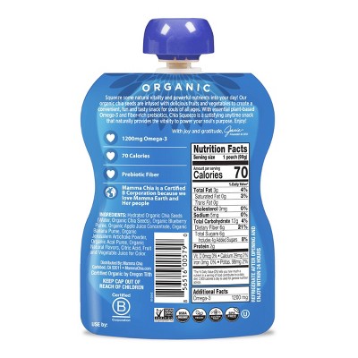 Mamma Chia Squeezers Blueberry - 3.5oz