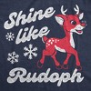 Womens Funny T Shirts Shine Like Rudolph Sarcastic Christmas Reindeer Graphic Novelty Tee For Ladies - Crazy Dog Women's T Shirt - 2 of 4