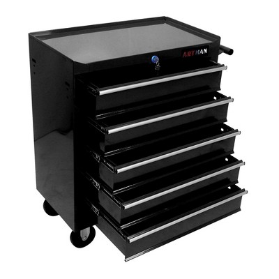 5 Drawers Rolling Tool Cart Multifunctional Tool Storage Cabinet With Wheels For Warehouse Repair Shop (2 Wheels With Brakes)