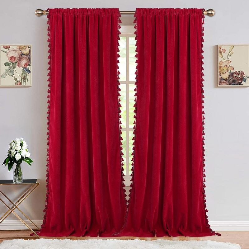 Blackout Soft Luxury Velvet Living Room Curtains, 1 of 6