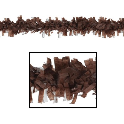 Beistle 25' Tissue Festooning Garland; Brown 4/Pack 55598-BR