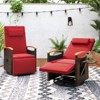 Tangkula Set Of 2 Outdoor 360° Swivel Rattan Recliner Chair Patio Wicker Chaise Lounge Chair - 3 of 4