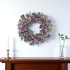 HomeRoots 22" Green And Purple Daisy And Thistle Artificial Wreath - 2 of 4