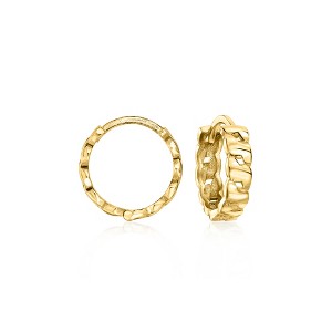 Pure Collection by Ross-Simons 18kt Gold Vermeil Curb-Link Hoop Earrings - 1 of 4