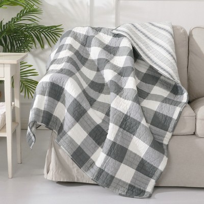 Camden Grey Quilted Throw - Levtex Home