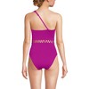 Lands' End Women's Macrame One Shoulder High Leg One Piece Swimsuit - 2 of 4