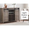 homfan Farmhouse Buffet Cabinet with Sliding Barn Door, Rustic Sideboard, Farmhouse Sideboard with Adjustable Shelf for for Dining Room, Kitchen - 3 of 4