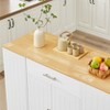 Kumasinova 53" Versatile Kitchen Island with Built-in Trash Bin Cabinet,Kitchen Cart with Drawer,Kitchen Storage with Farmhouse Design for Dining Room - 3 of 4