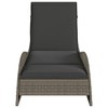 vidaXL Sun Lounger Grey PE rattan 23.6 x 80.7 x 28.7 in - 4 of 4