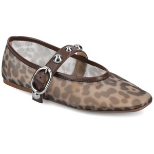 Journee Womens Naveah Studded Ballet Flats - 1 of 4