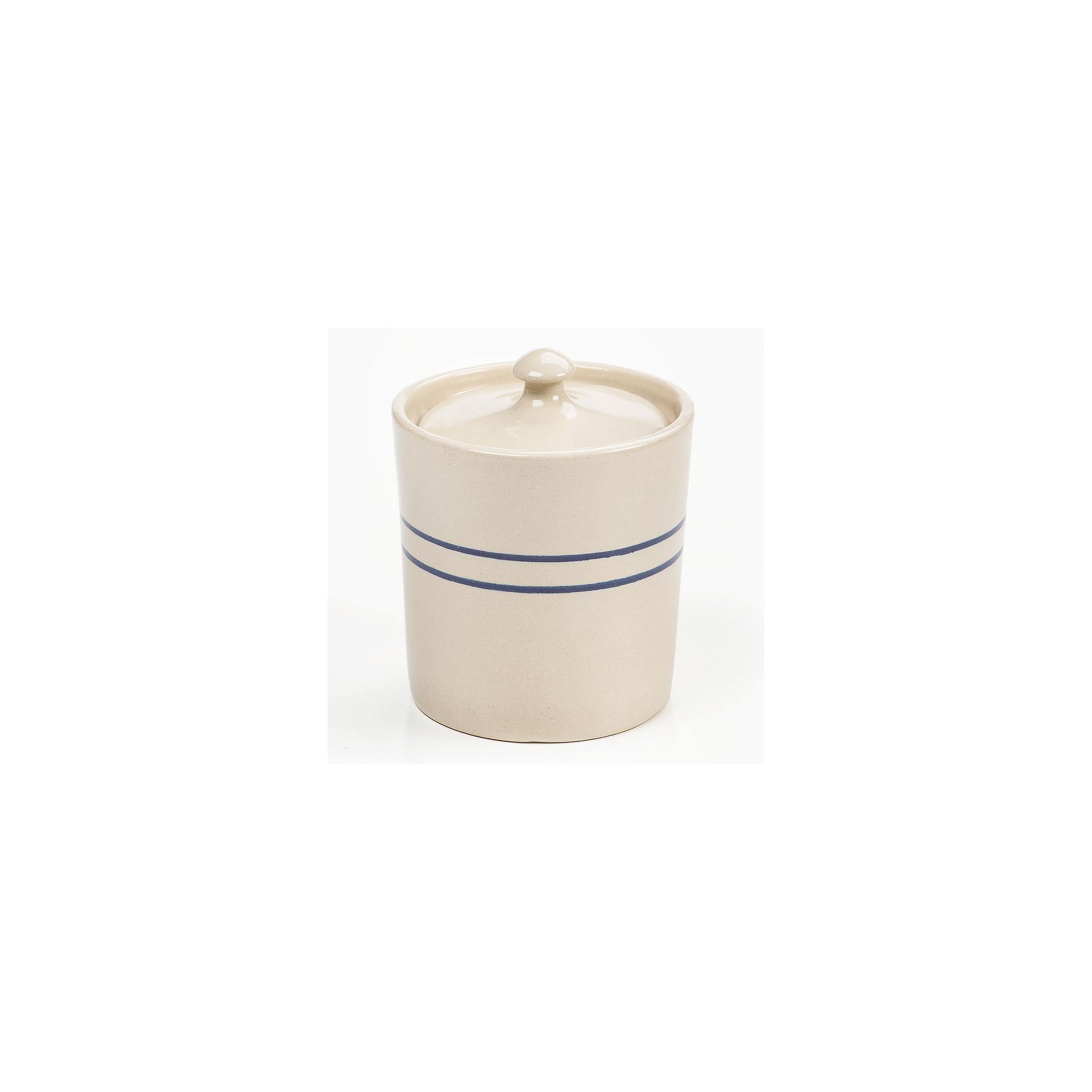 Heritage Blue Stripe Stoneware Small Canister