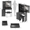 Vanity Table with Touch Sliding Tri-Color LED Mirror,Cushioned Stool and Storage Drawer for Small Space–The Pop Home - 4 of 4