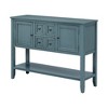 YOOCOZZ MDF Ample Storage Vintage Console Table with Bottom Shelf and Four Small Drawers - 3 of 4
