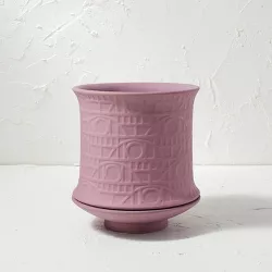 Ceramic Embossed Pattern Planter Matte Purple - Opalhouse™ designed with Jungalow™