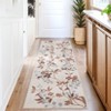 Washable Modern Leaves Printed Rug Non Slip Low Pile Rug Soft Botanical Pattern  Throw Floor Cover Foldable Indoor Carpet for Living Room Bedroom - 2 of 4