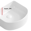 Hrinhom 15.8" W Bathroom Sink Above Counter,Modern Porcelain Vessel Sink Without Faucet - 3 of 4